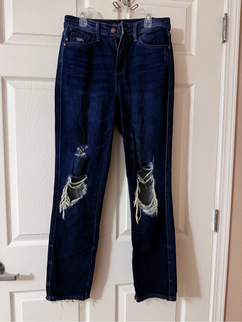 Judy Blue Los Angeles Dark Blue Distressed Boyfriend Jeans